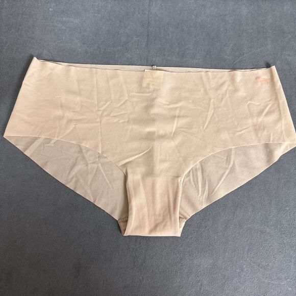 PINK Victoria's Secret Hipster Seamless Silky Thin Panty Size Medium New Beige - Picture 4 of 7